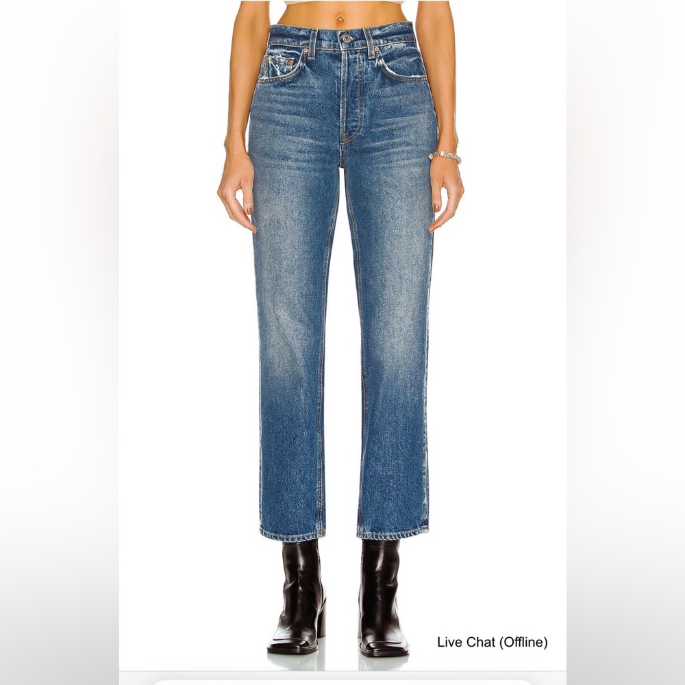NWOT Grlfrnd the Cassidy Mid Rise Straight Leg denim